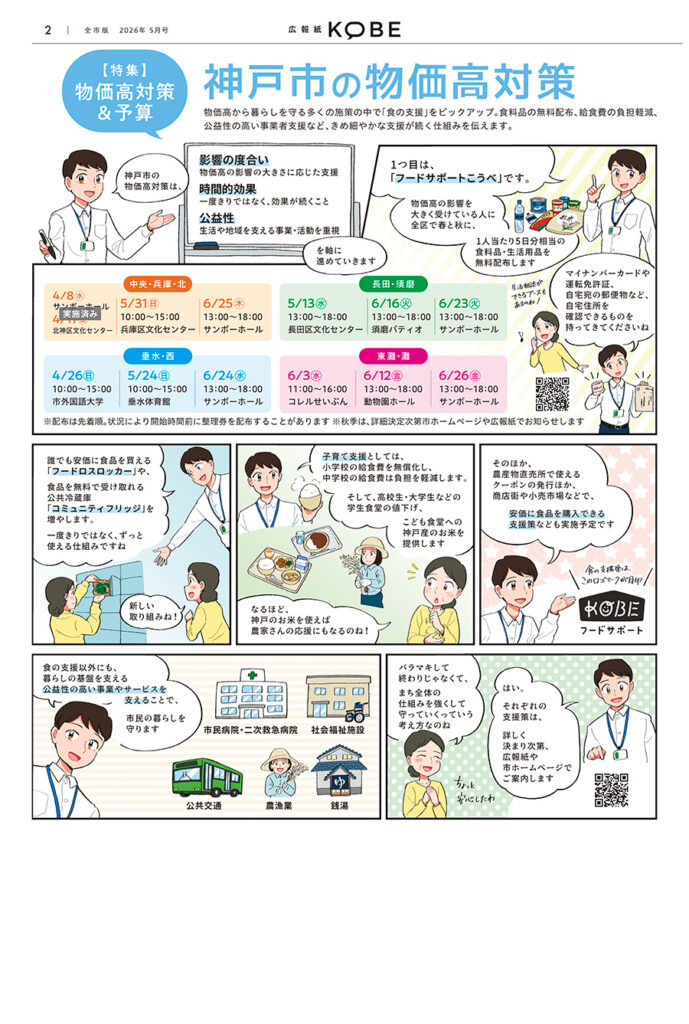 広報紙KOBE 2026年5月号　中面漫画